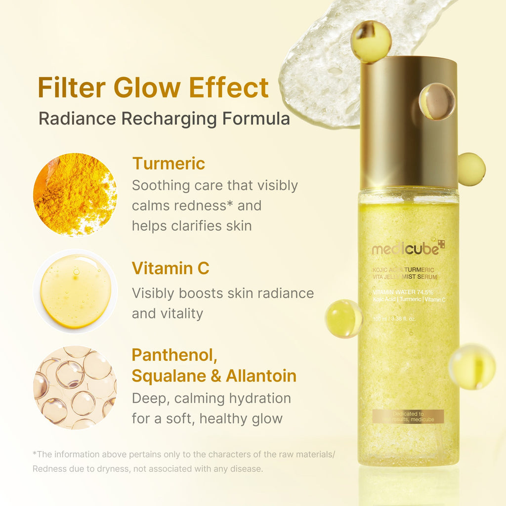 Kojic Acid Turmeric Vitamin Gold Jelly Mist Sérum