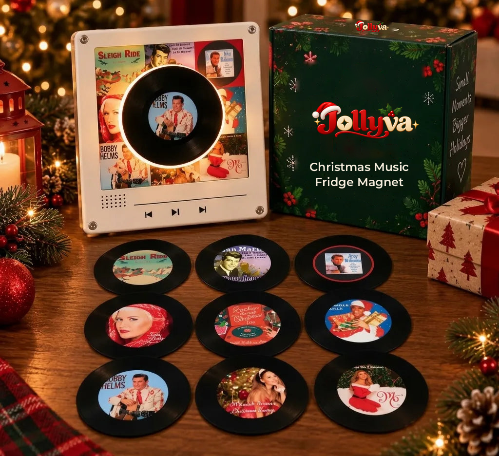 Jollyva player with gift box and 9 mini vinyl discs